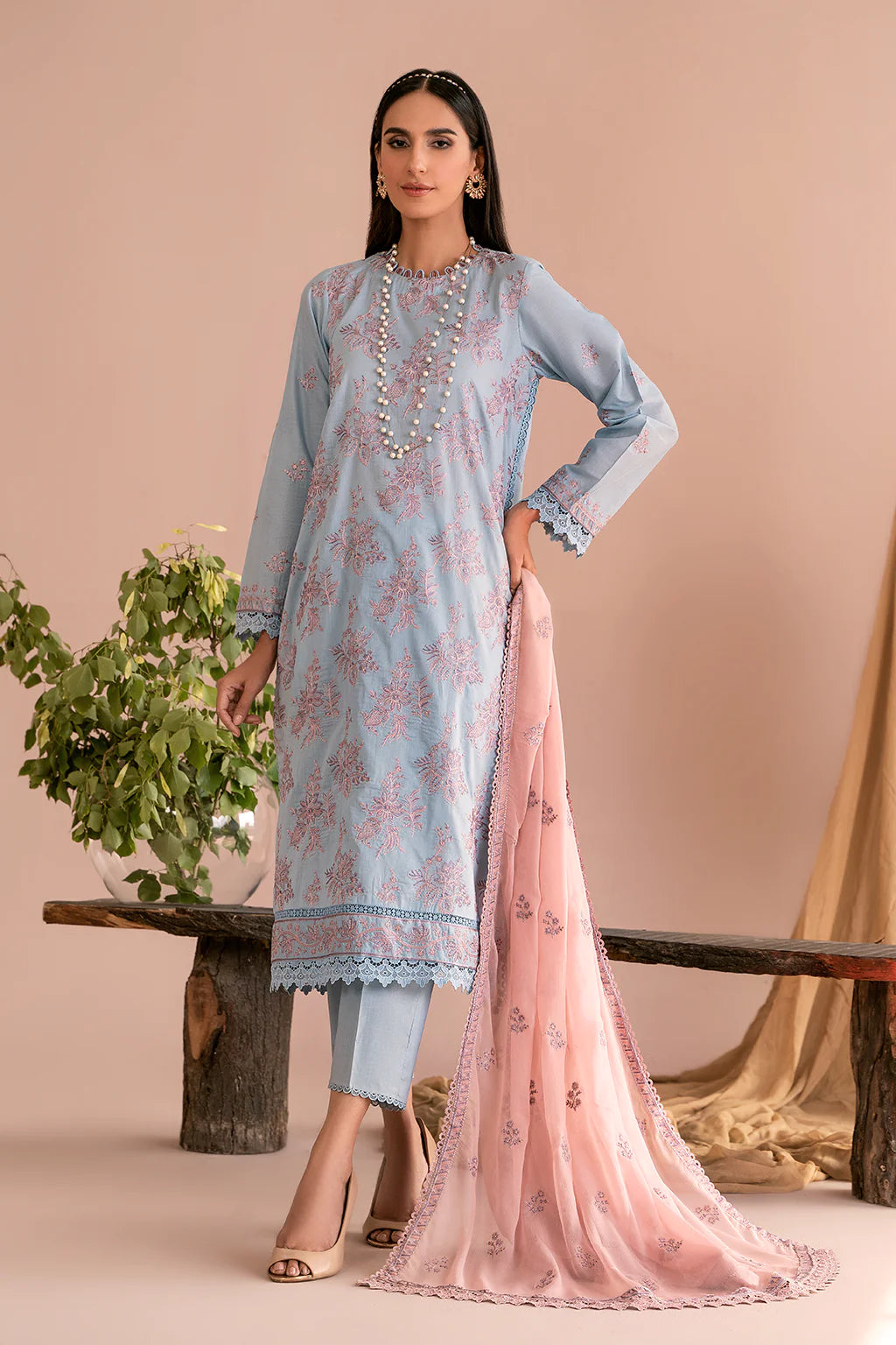 Zarif Unstitched 3 Piece Embroidered Lawn Suit ZEA-07 HAILEY - Eid Collection D & M COLLECTION AND NIZAMI JEWELRY