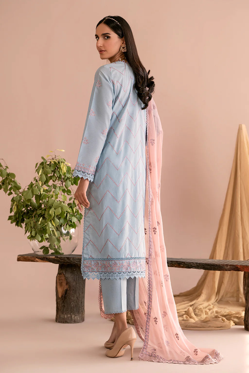 Zarif Unstitched 3 Piece Embroidered Lawn Suit ZEA-07 HAILEY - Eid Collection D & M COLLECTION AND NIZAMI JEWELRY