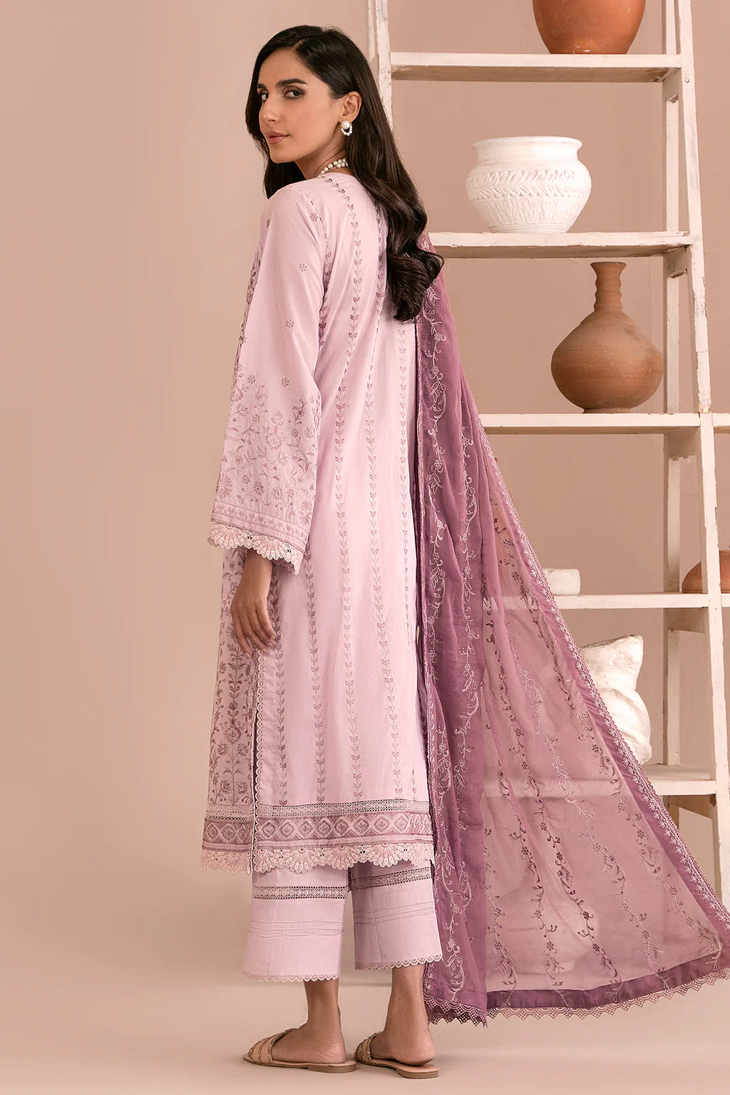 Zarif Unstitched 3 Piece Embroidered Lawn Suit ZEA-09 TULIP - Eid Collection D & M COLLECTION AND NIZAMI JEWELRY