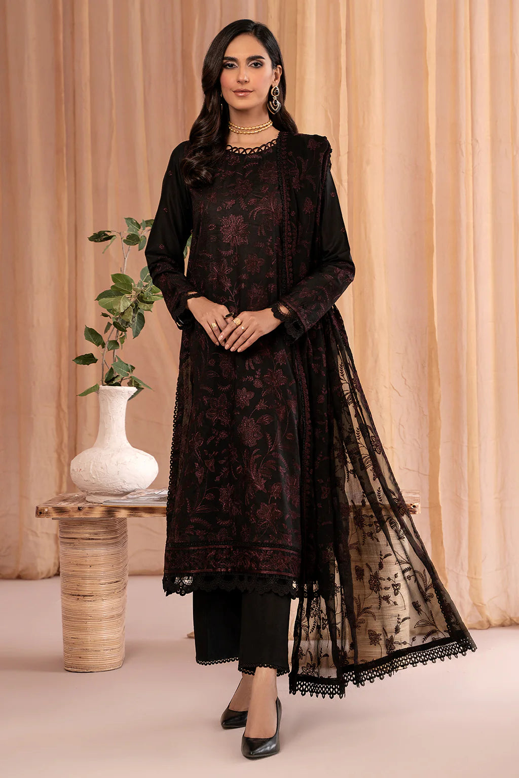 Zarif Unstitched 3 Piece Embroidered Lawn Suit ZEA-10 DAWN - Eid Collection D & M COLLECTION AND NIZAMI JEWELRY