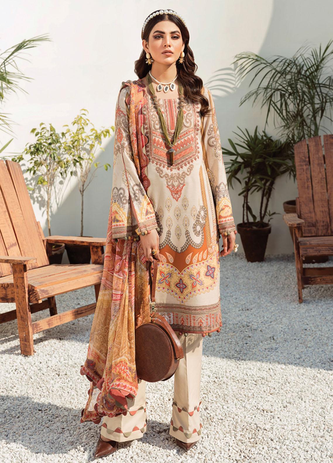 Gulaal Stitched 3 Piece Embroidered Lawn Suit GL22L-1 DUNE (12) - Summer Collection