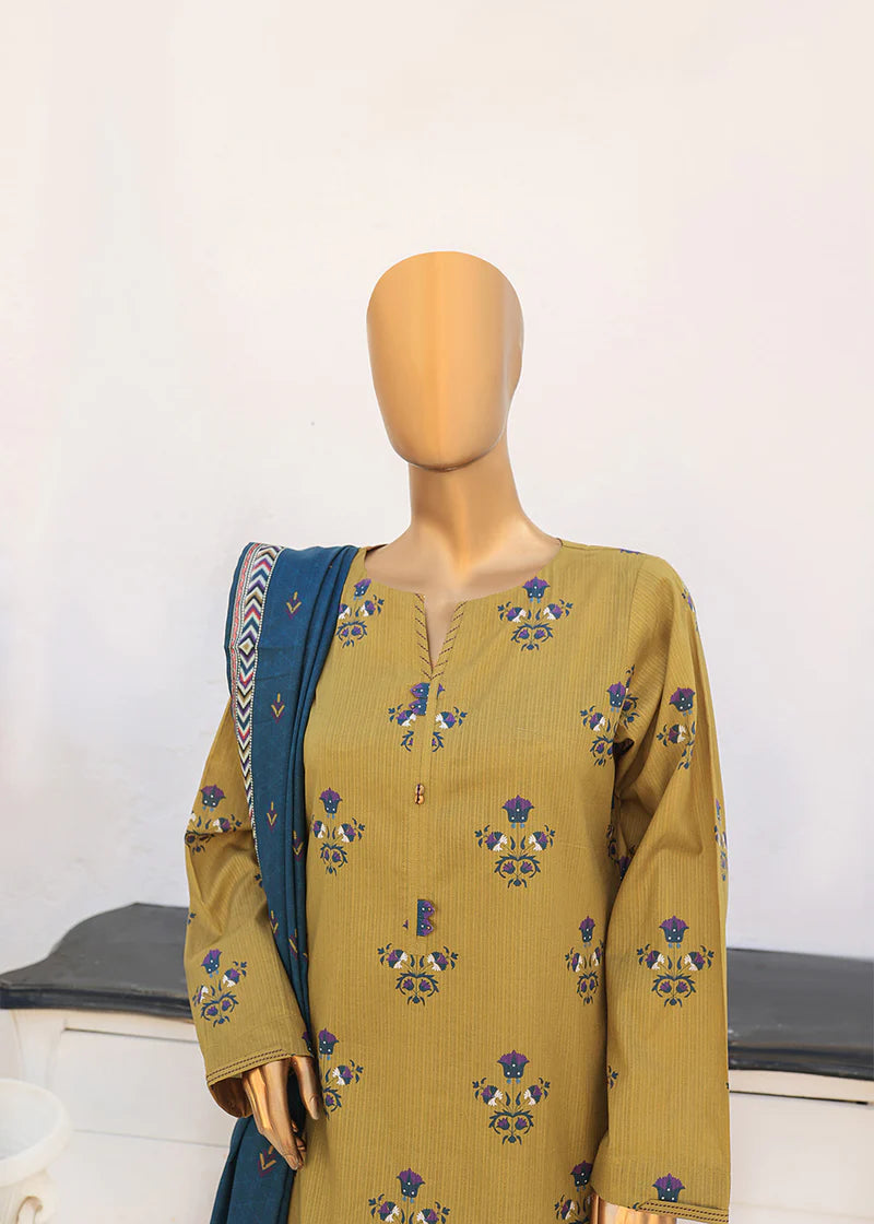 HZ Textiles Stitched 3 Piece Digital Printed Cotton Suit - PMC-09 - Summer Collection