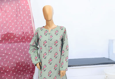 HZ Textiles Stitched 3 Piece Digital Printed Cotton Suit - PMC-11 - Summer Collection