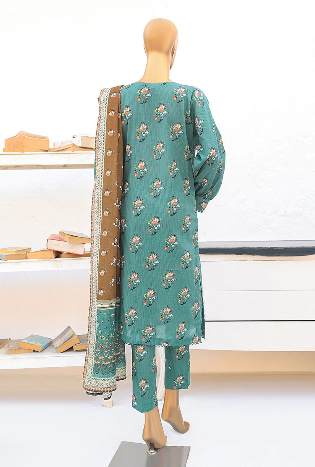 HZ Textiles Stitched 3 Piece Digital Printed Cotton Suit - PMC-12 - Summer Collection