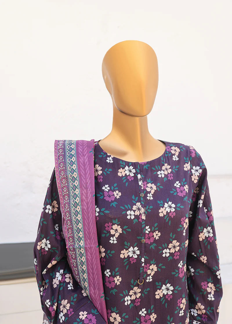 HZ Textiles Stitched 3 Piece Digital Printed Cotton Suit - PMC-15 - Summer Collection