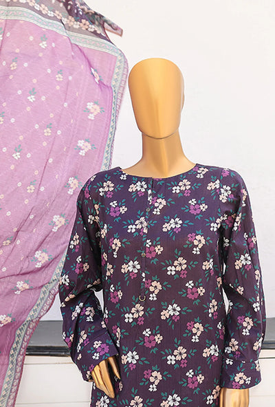 HZ Textiles Stitched 3 Piece Digital Printed Cotton Suit - PMC-15 - Summer Collection