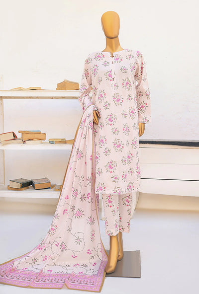 HZ Textiles Stitched 3 Piece Digital Printed Cotton Suit - PMC-17 - Summer Collection