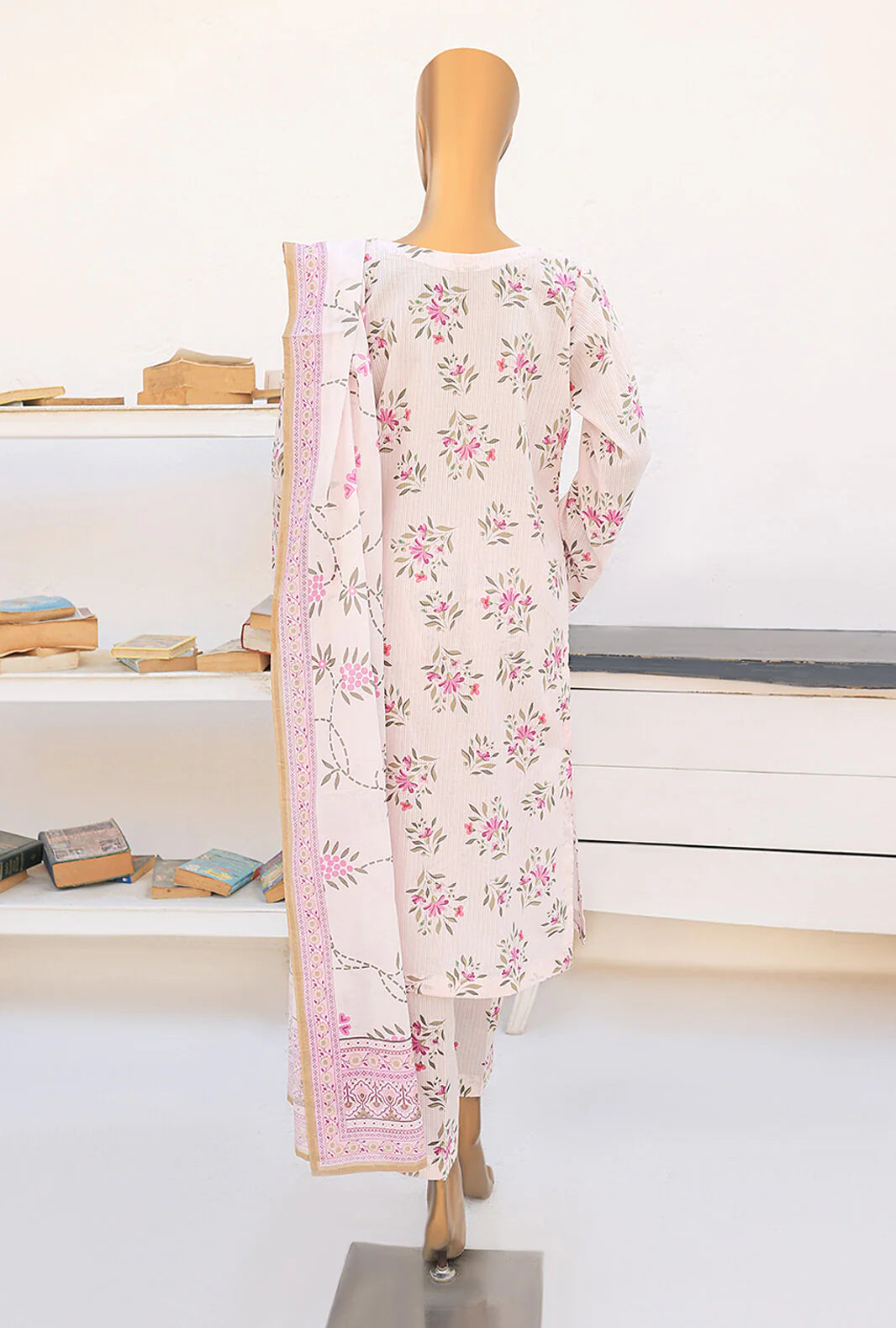 HZ Textiles Stitched 3 Piece Digital Printed Cotton Suit - PMC-17 - Summer Collection