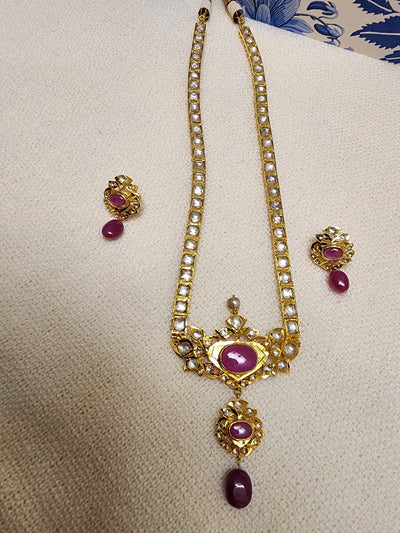 Made on 6 Carat Gold - Real Ruby and Pokhraj S-82