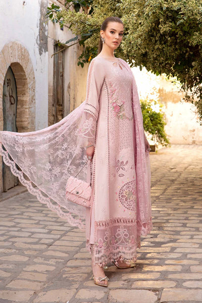 Maria B Stitched 3 Piece Embroidered Lawn Suit MB24LL 11A - Luxury Lawn Collection