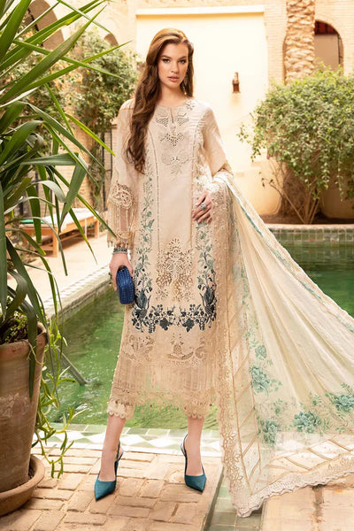 Maria B Stitched 3 Piece Embroidered Lawn Suit MB24LL 14B - Luxury Lawn Collection