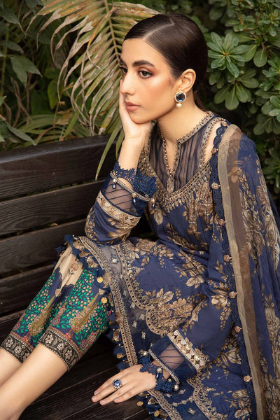 MPrints by Maria B Stitched 3 Piece Embroidered Lawn Suit MB24P 10B - Summer Collection