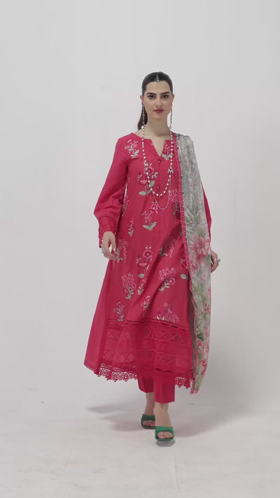 M.Prints By Maria B Unstitched 3 Piece Embroidered Lawn Suit - MPT-02-A - Summer Eid Collection