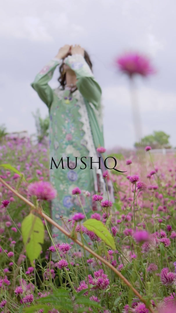 The Secret Garden by Mushq Stitched 3 Piece Embroidered Lawn Suit MQ24SG D-2A BRIMSTONE - Summer Collection