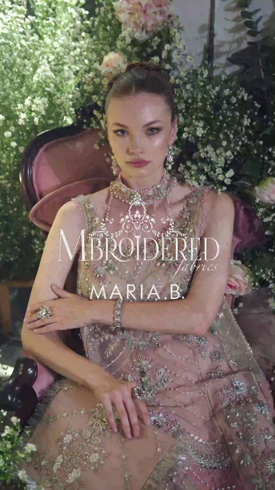 Mbroidered-By-Maria-B-Embroidered-Organza-Suits-Unstitched-4-Piece-MB23MW-D6-Pastel-Pink-Luxury-Collection