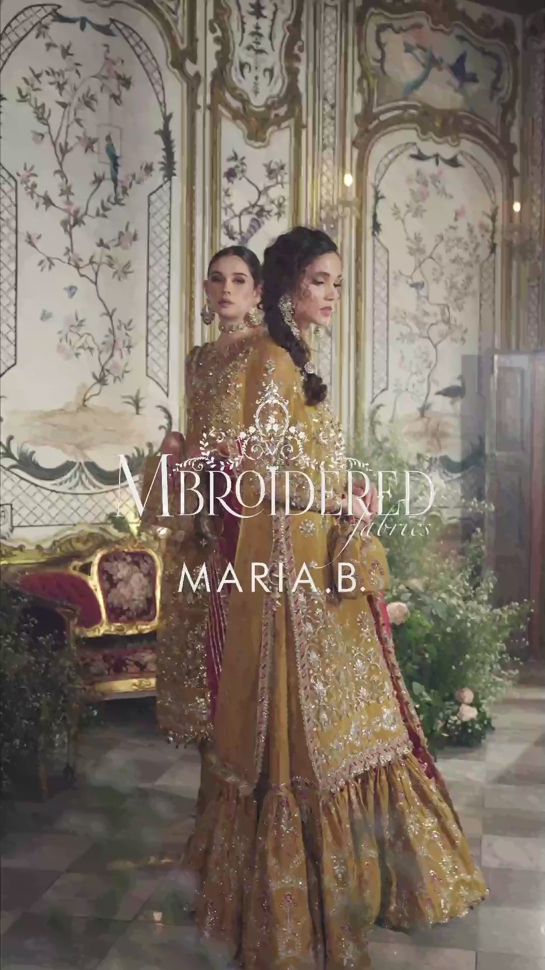 Mbroidered-By-Maria-B-Embroidered-Organza-Suits-Unstitched-4-Piece-MB23MW-D7-Mustard-Luxury-Collection