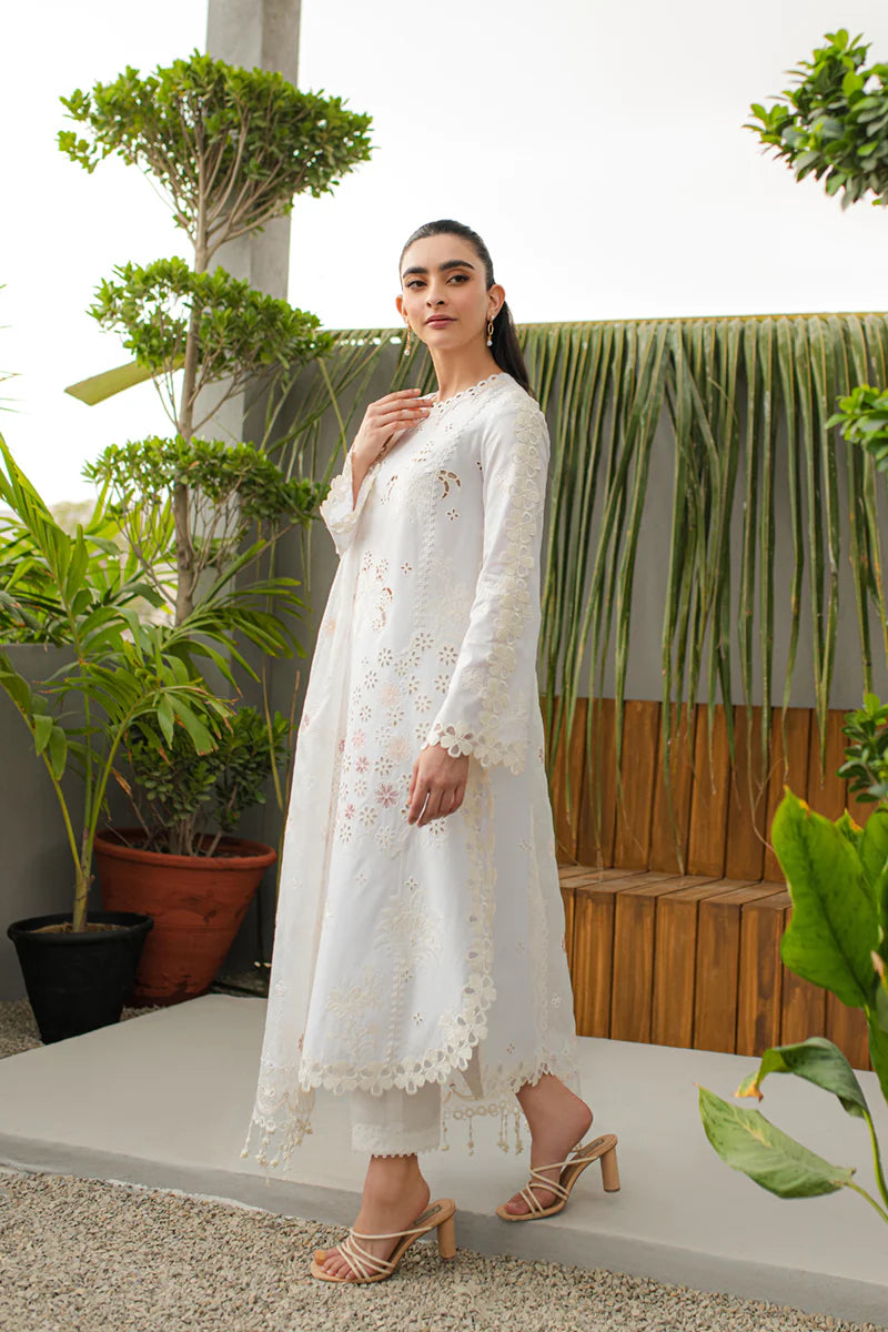 Qline by Qalamkar Stitched 3 Piece Embroidered Lawn Suit QLM24Q JK-10 ORLA - Summer Collection