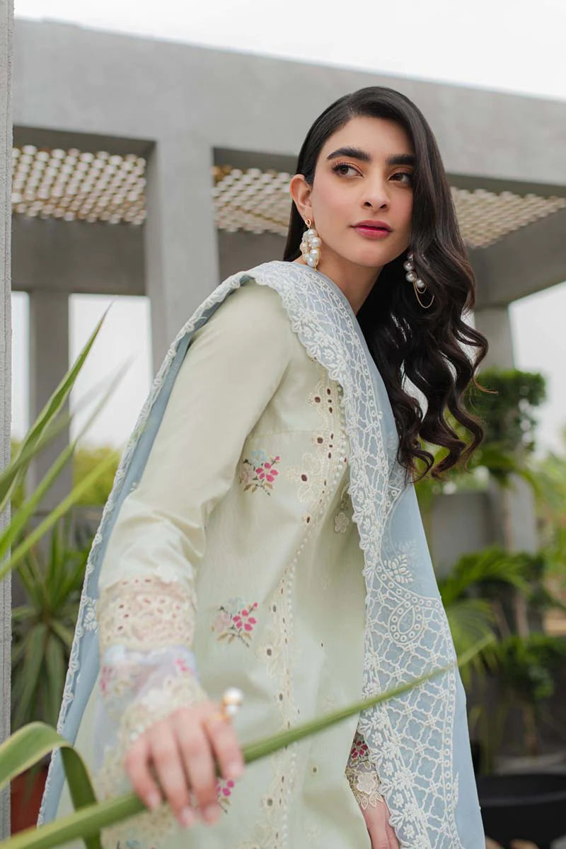 Qline by Qalamkar Stitched 3 Piece Embroidered Lawn Suit QLM24Q JK-04 ASTER - Summer Collection