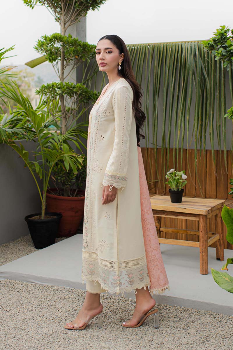 Qline by Qalamkar Stitched 3 Piece Embroidered Lawn Suit QLM24Q JK-05 MELIORA - Summer Collection