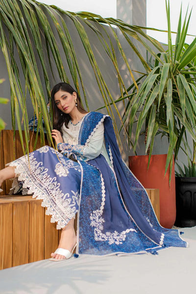 Qline by Qalamkar Stitched 3 Piece Embroidered Lawn Suit QLM24Q JK-07 ELZA - Summer Collection