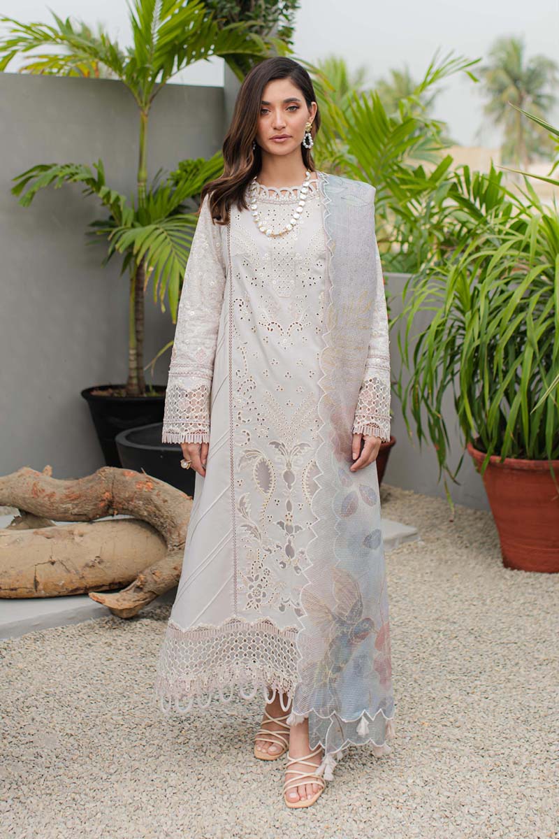 Qline by Qalamkar Stitched 3 Piece Embroidered Lawn Suit QLM24Q JK-08 AURELIA - Summer Collection