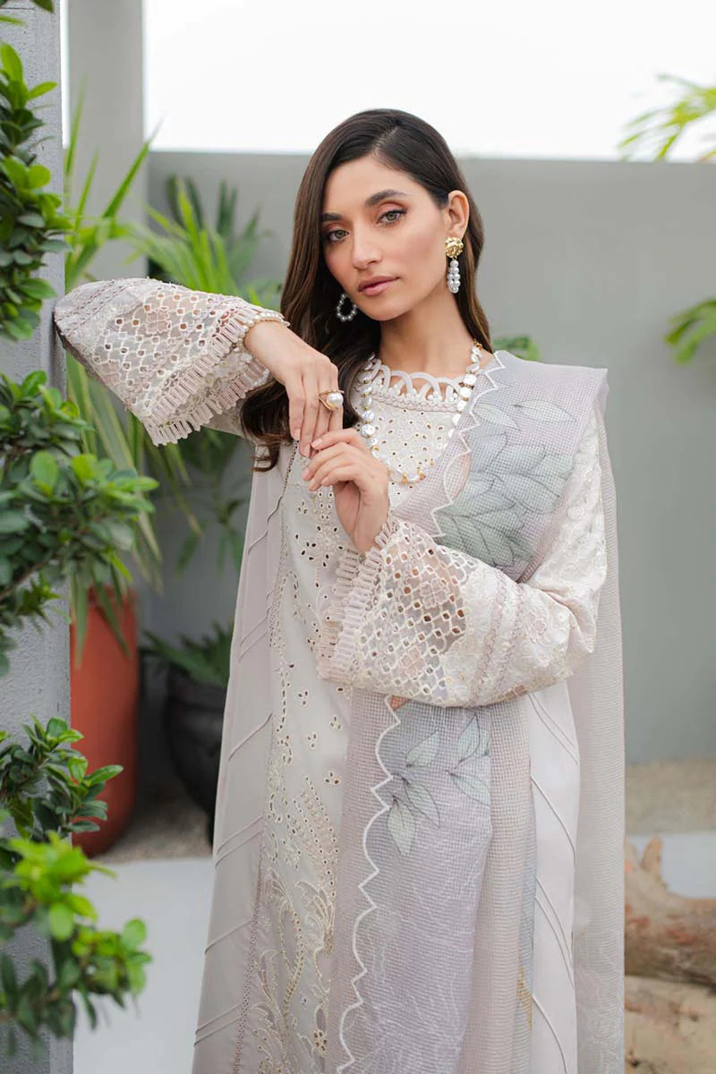 Qline by Qalamkar Stitched 3 Piece Embroidered Lawn Suit QLM24Q JK-08 AURELIA - Summer Collection