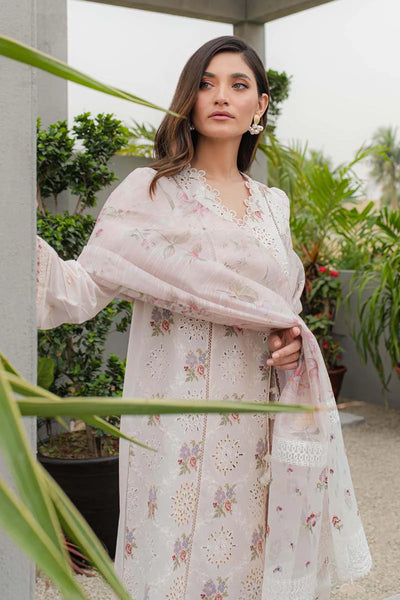 Qline by Qalamkar Stitched 3 Piece Embroidered Lawn Suit QLM24Q JK-13 OPALINE - Summer Collection