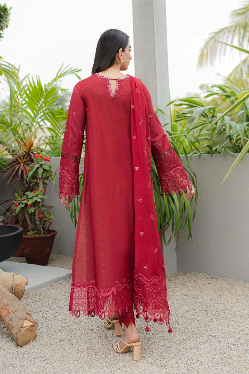 Qline by Qalamkar Stitched 3 Piece Embroidered Lawn Suit QLM24Q JK-14 MANON - Summer Collection