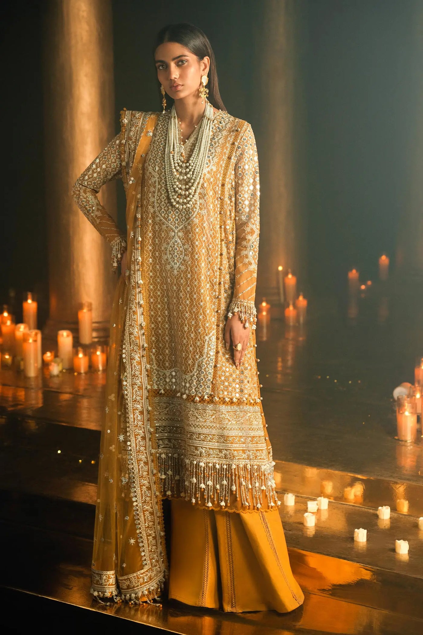 Sana Safinaz Stitched 3 Piece Embroidered Suit SS24UL 02B - Luxury Collection