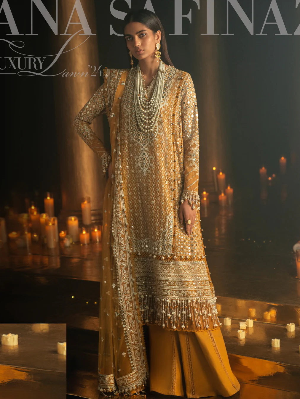 Sana Safinaz Stitched 3 Piece Embroidered Suit SS24UL 02B - Luxury Collection