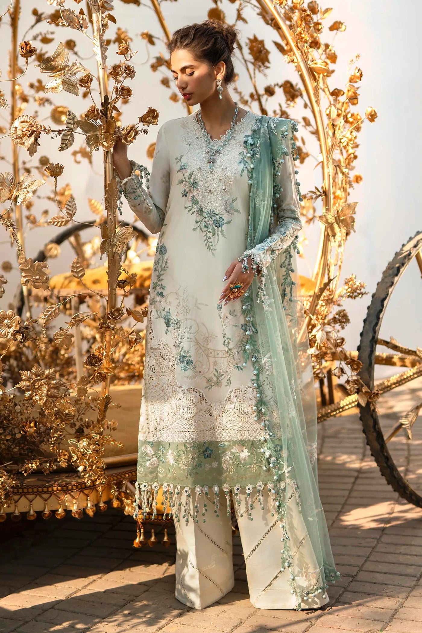 Sana Safinaz Stitched 3 Piece Embroidered Suit SS24UL 03A - Luxury Collection