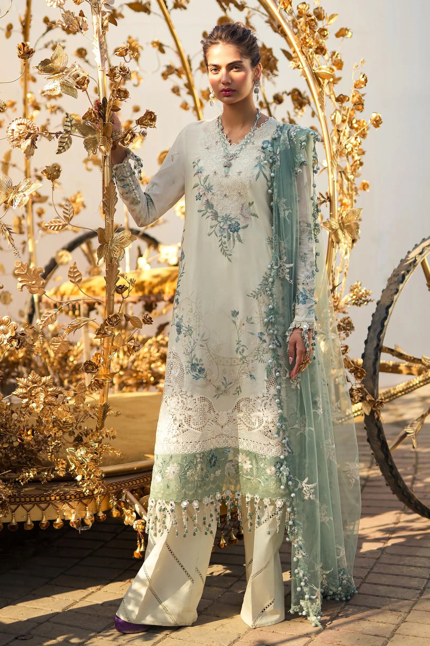 Sana Safinaz Stitched 3 Piece Embroidered Suit SS24UL 03A - Luxury Collection