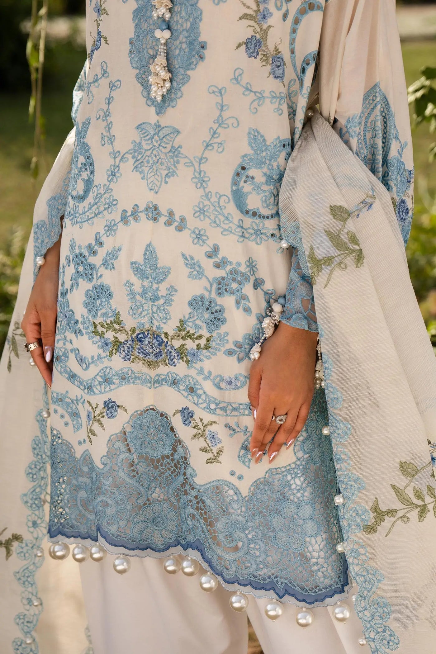 Sana Safinaz Stitched 3 Piece Embroidered Suit SS24UL 04A - Luxury Collection