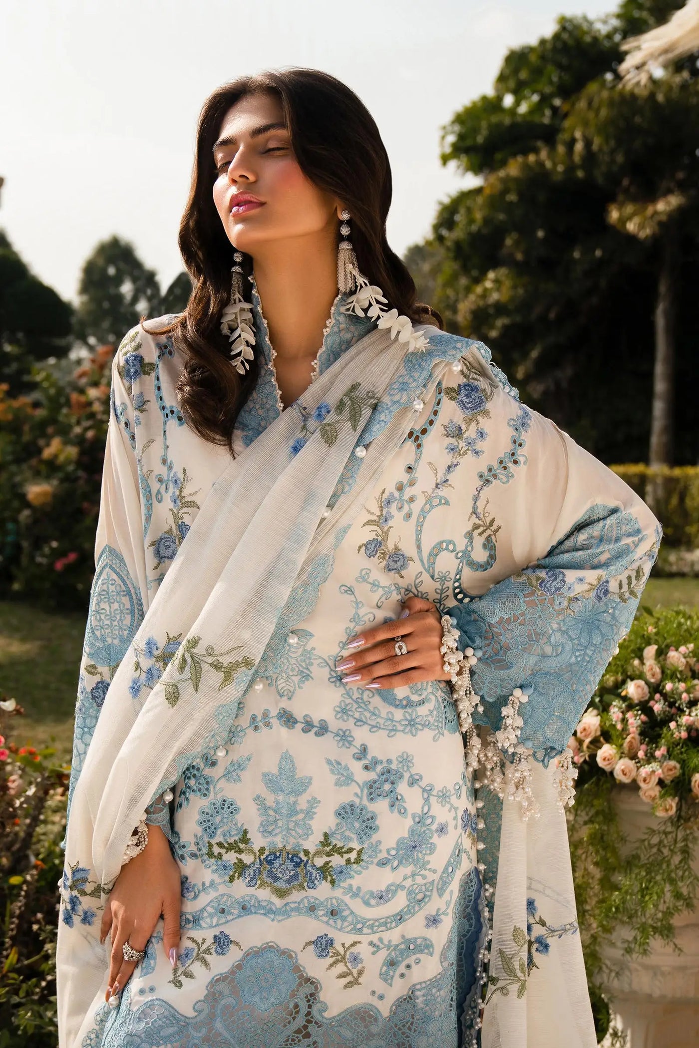 Sana Safinaz Stitched 3 Piece Embroidered Suit SS24UL 04A - Luxury Collection