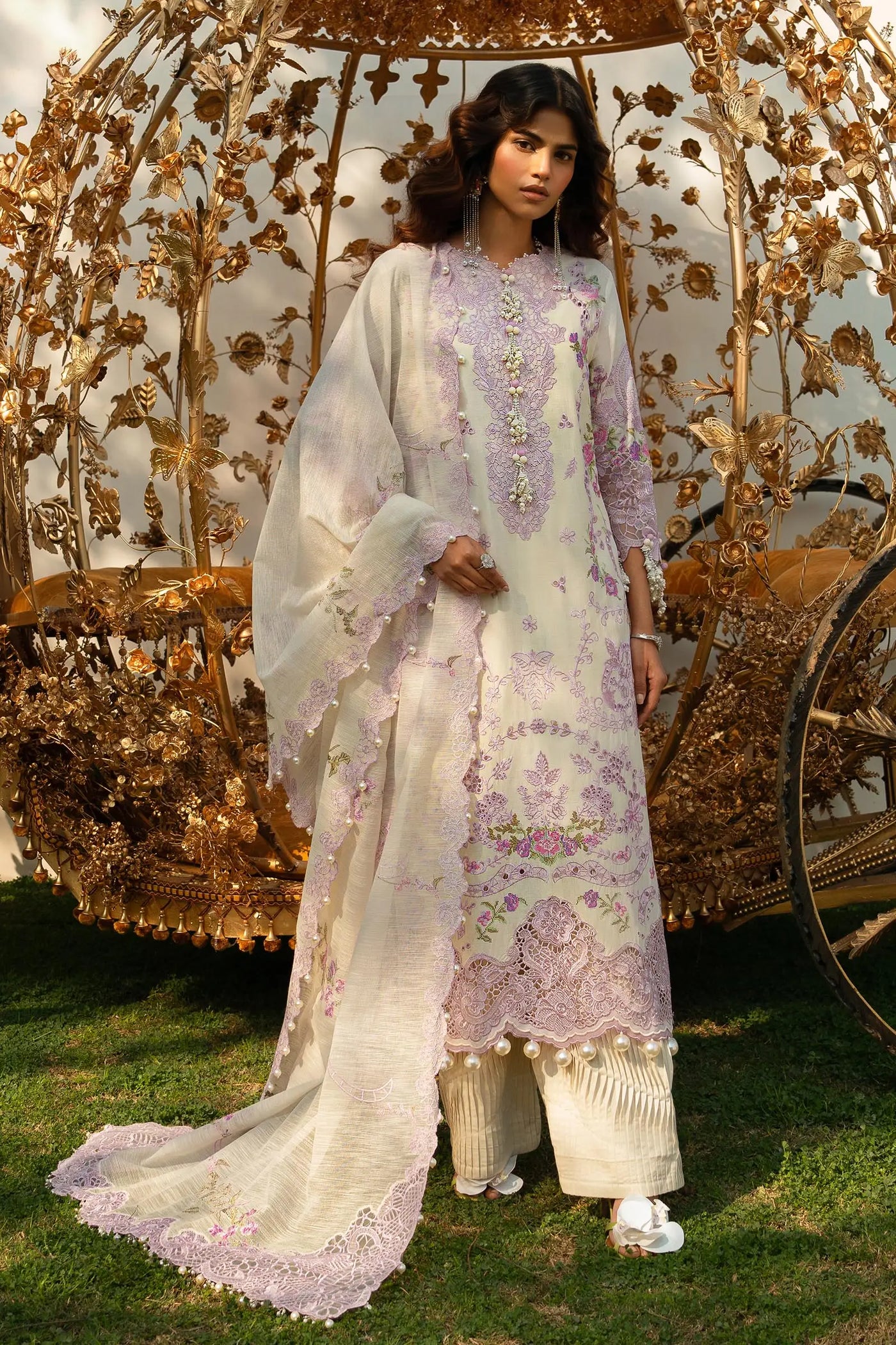 Sana Safinaz Stitched 3 Piece Embroidered Suit SS24UL 04B - Luxury Collection