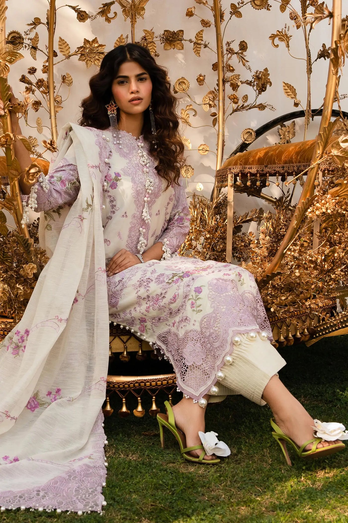 Sana Safinaz Stitched 3 Piece Embroidered Suit SS24UL 04B - Luxury Collection