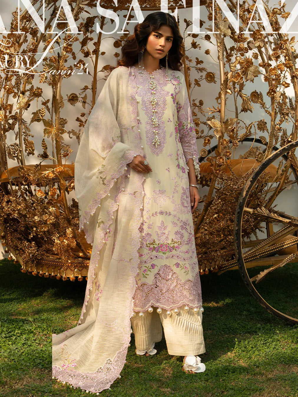 Sana Safinaz Stitched 3 Piece Embroidered Suit SS24UL 04B - Luxury Collection