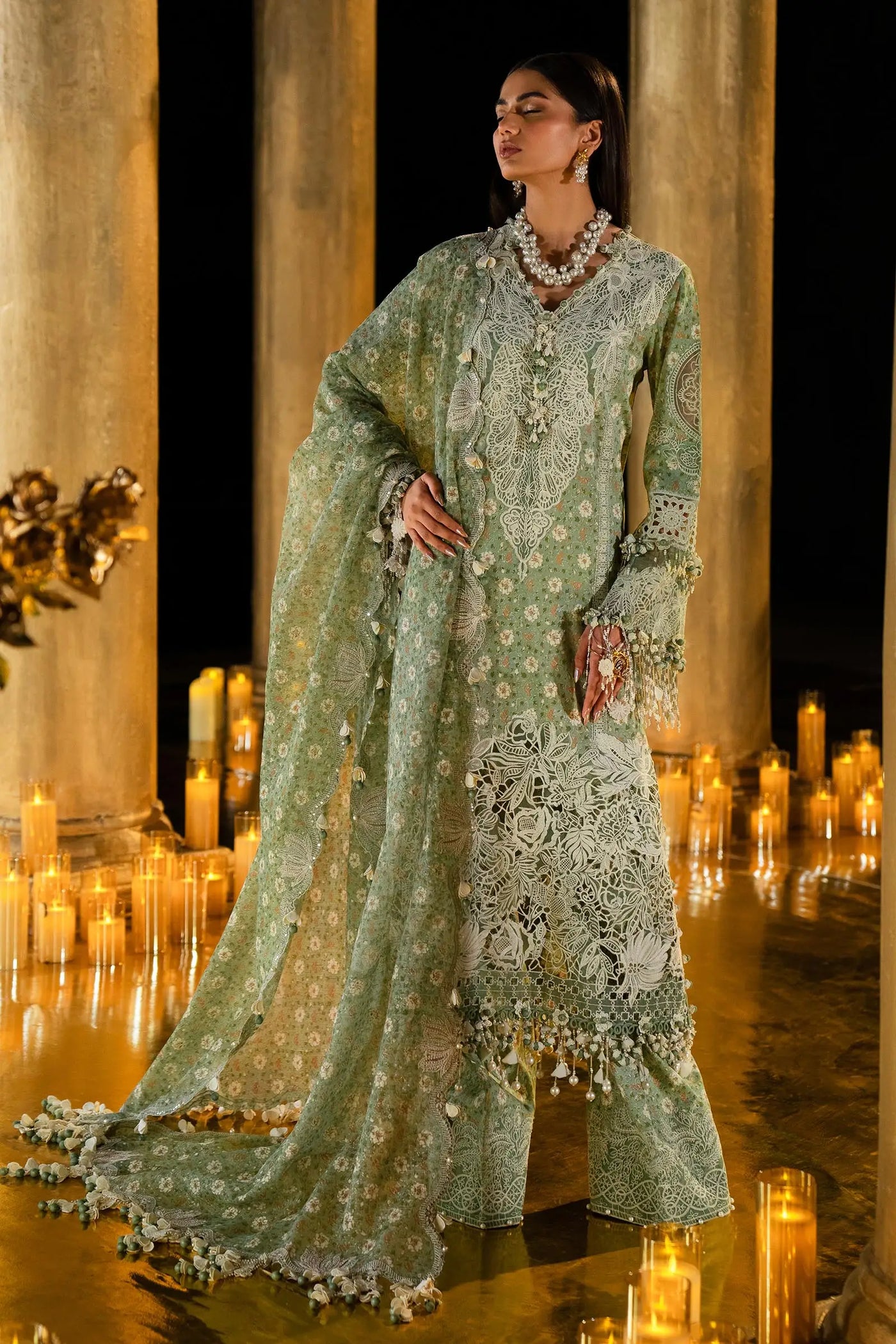 Sana Safinaz Stitched 3 Piece Embroidered Suit SS24UL 05B - Luxury Collection