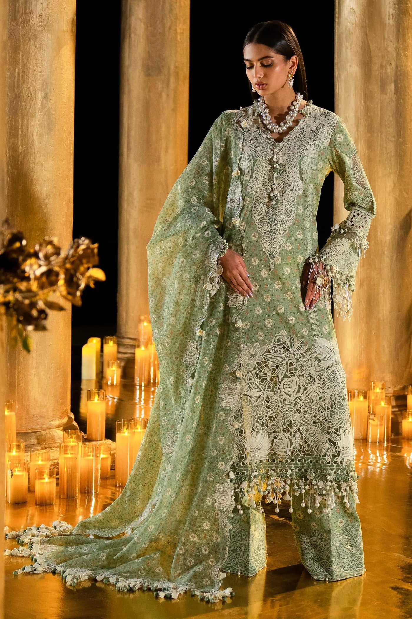 Sana Safinaz Stitched 3 Piece Embroidered Suit SS24UL 05B - Luxury Collection