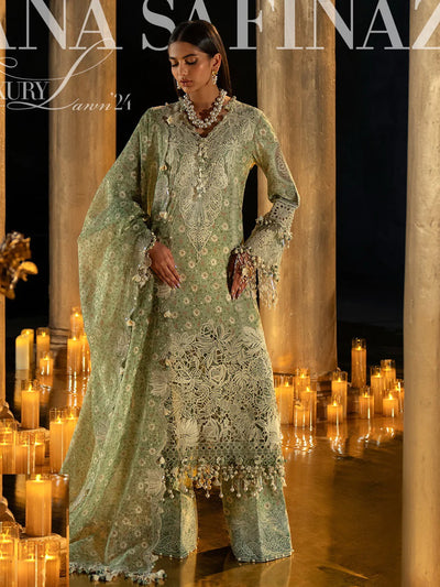 Sana Safinaz Stitched 3 Piece Embroidered Suit SS24UL 05B - Luxury Collection