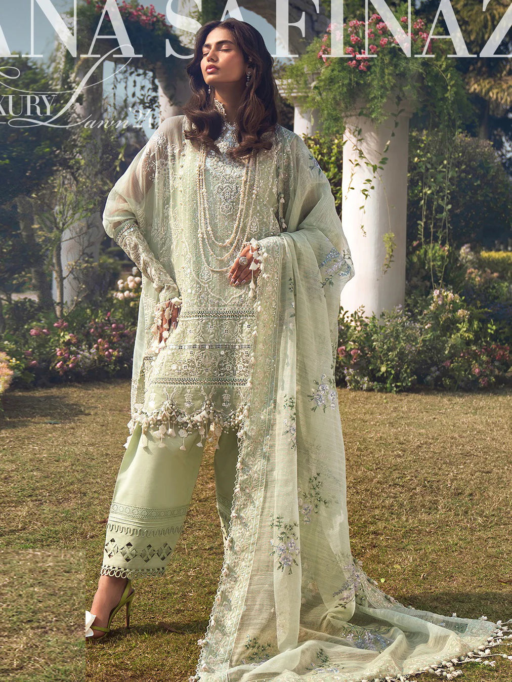 Sana Safinaz Stitched 3 Piece Embroidered Suit SS24UL 06B - Luxury Collection