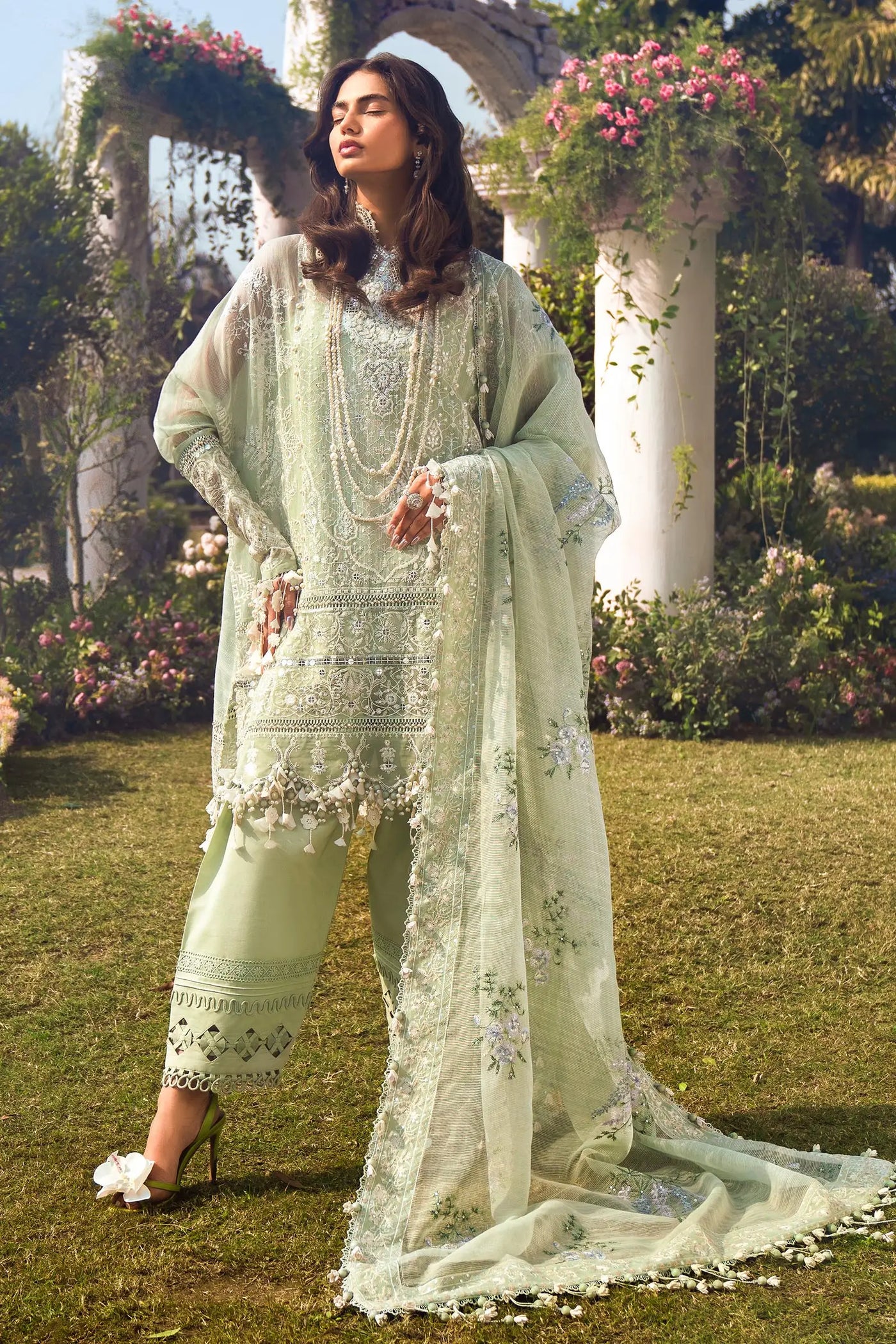 Sana Safinaz Stitched 3 Piece Embroidered Suit SS24UL 06B - Luxury Collection