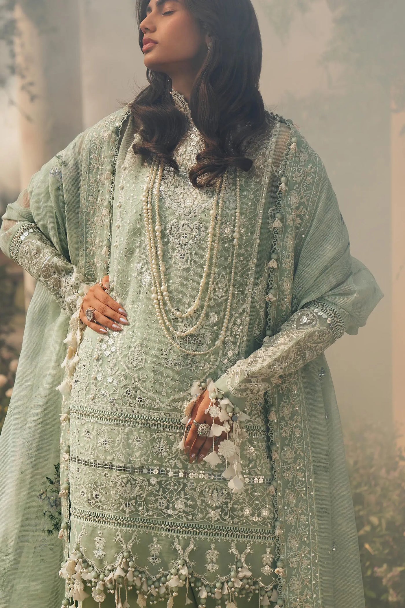 Sana Safinaz Stitched 3 Piece Embroidered Suit SS24UL 06B - Luxury Collection