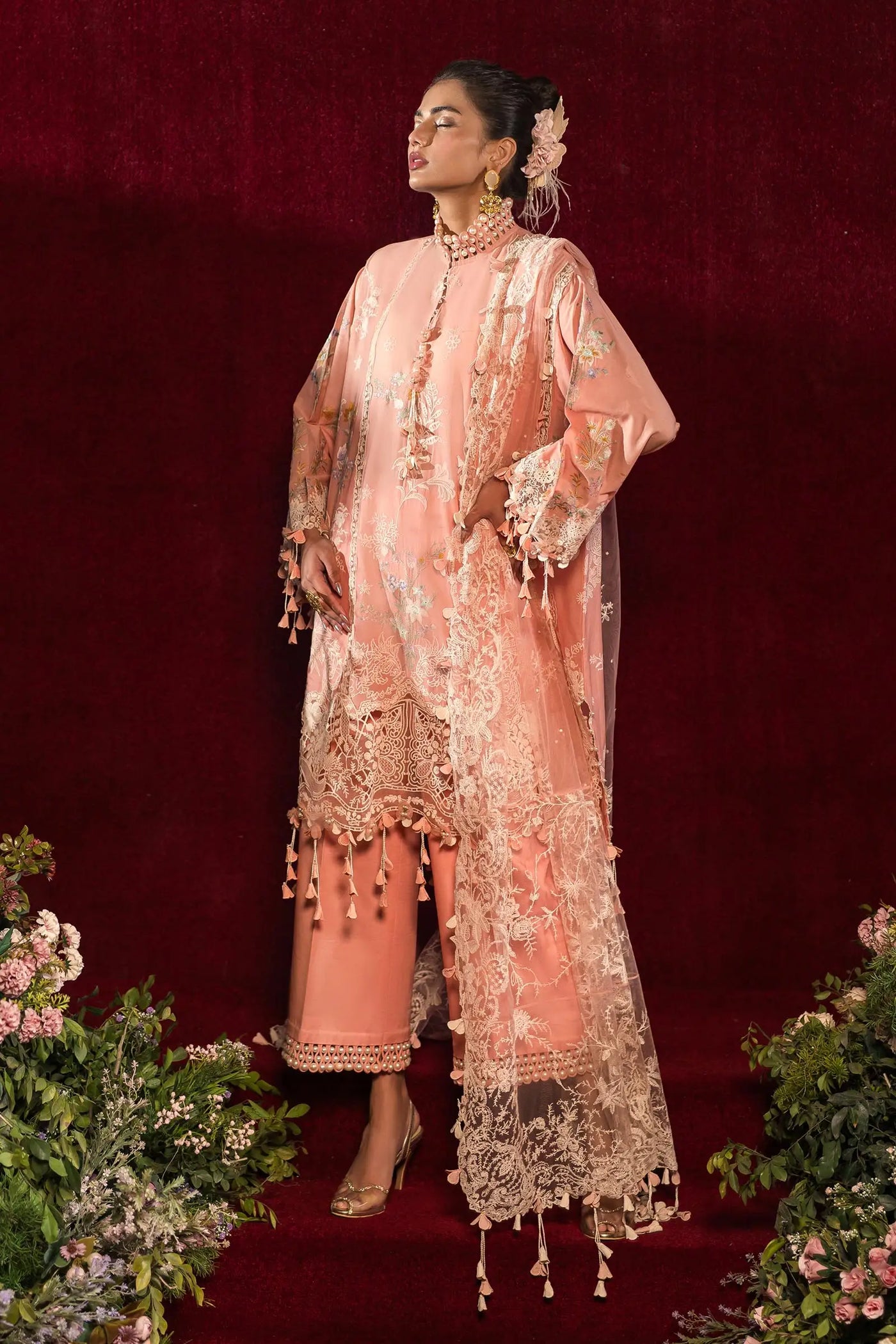 Sana Safinaz Stitched 3 Piece Embroidered Suit SS24UL 07A - Luxury Collection