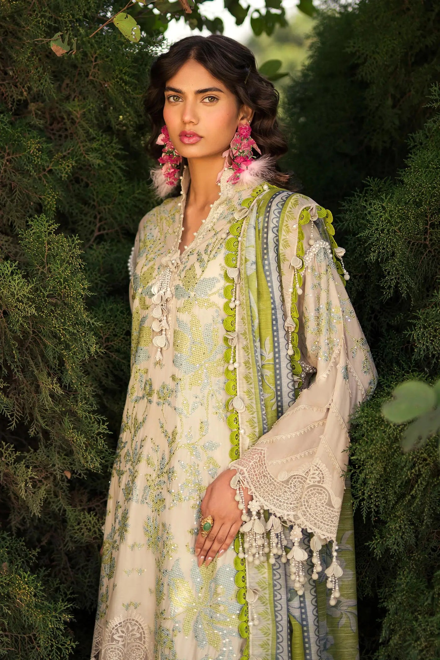 Sana Safinaz Stitched 3 Piece Embroidered Suit SS24UL 08A - Luxury Collection