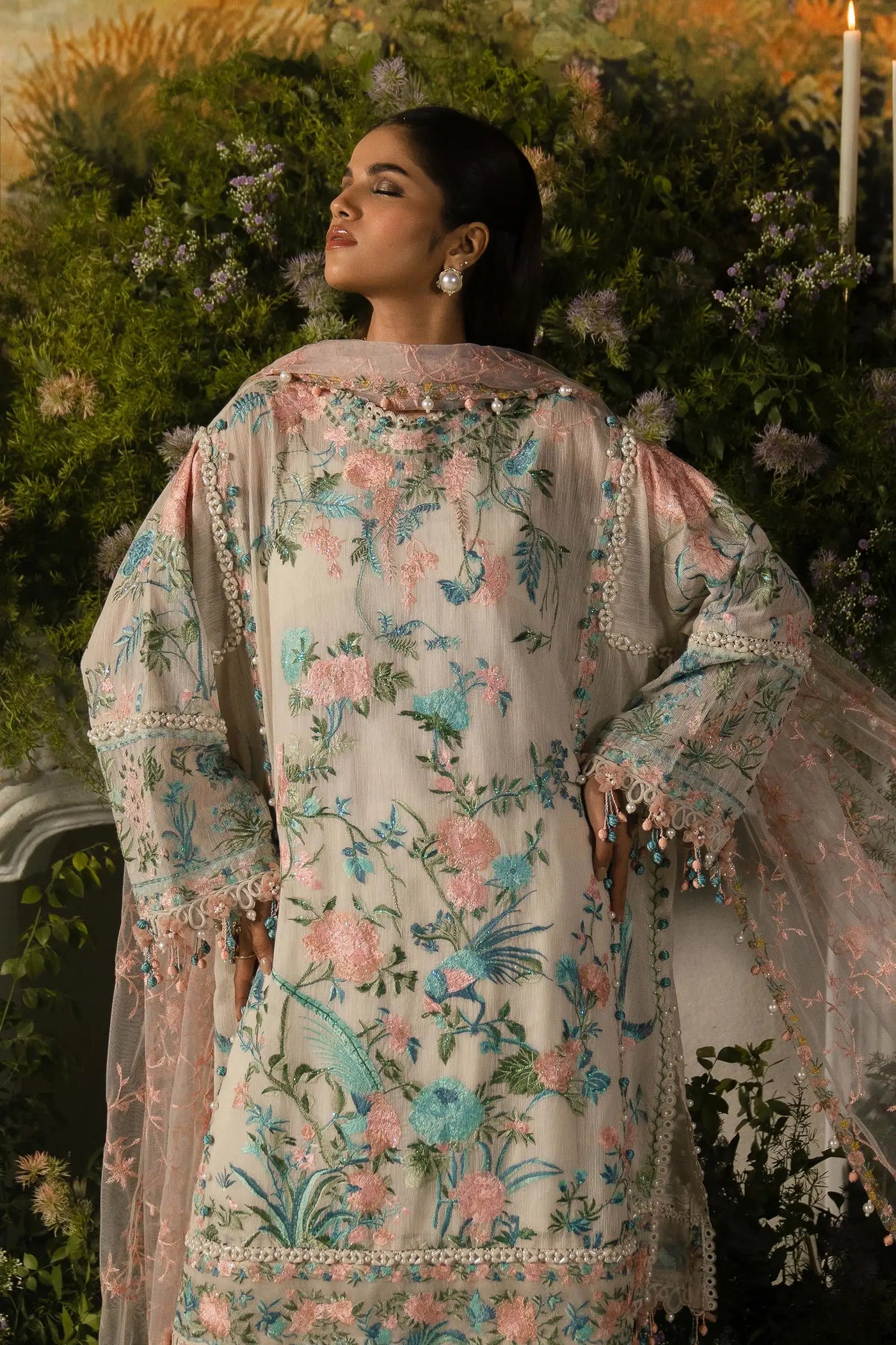 Sana Safinaz Stitched 3 Piece Embroidered Suit SS24UL 09B - Luxury Collection