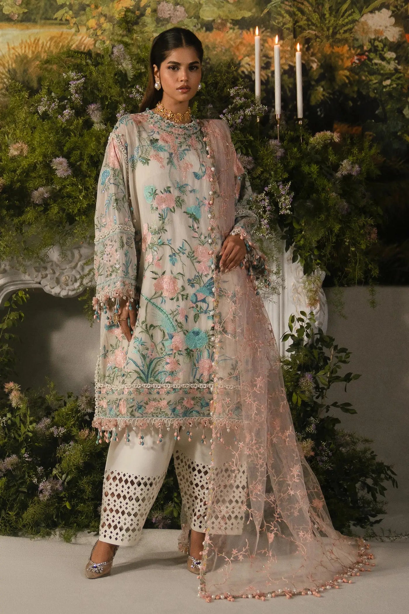 Sana Safinaz Stitched 3 Piece Embroidered Suit SS24UL 09B - Luxury Collection