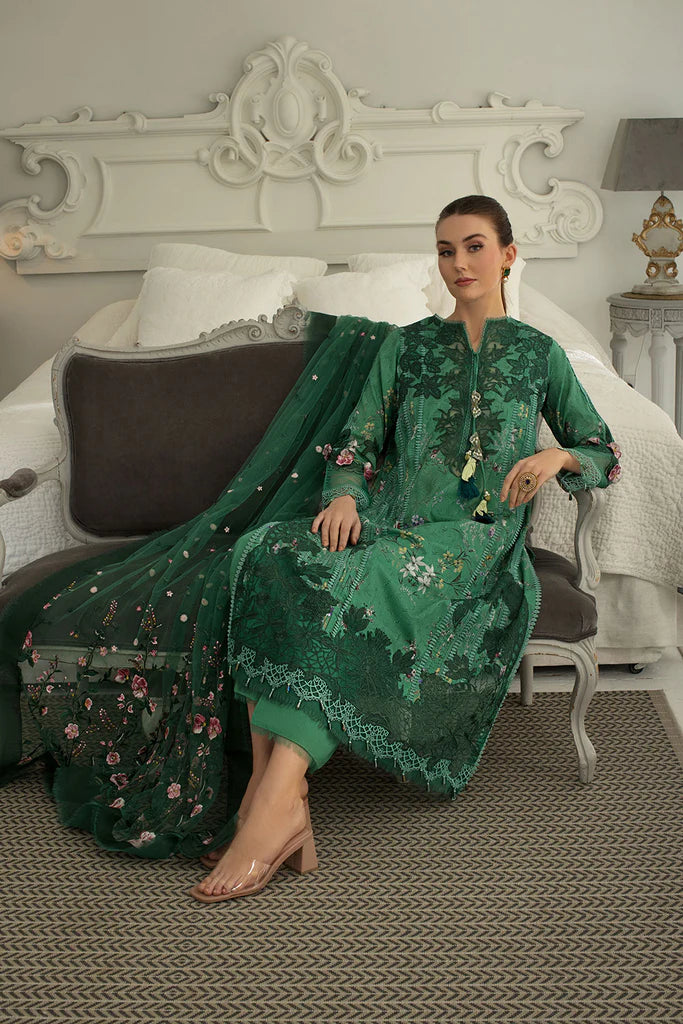 Sobia Nazir Stitched 3 Piece Embroidered Suit SN24ELL 15B - Luxury Collection