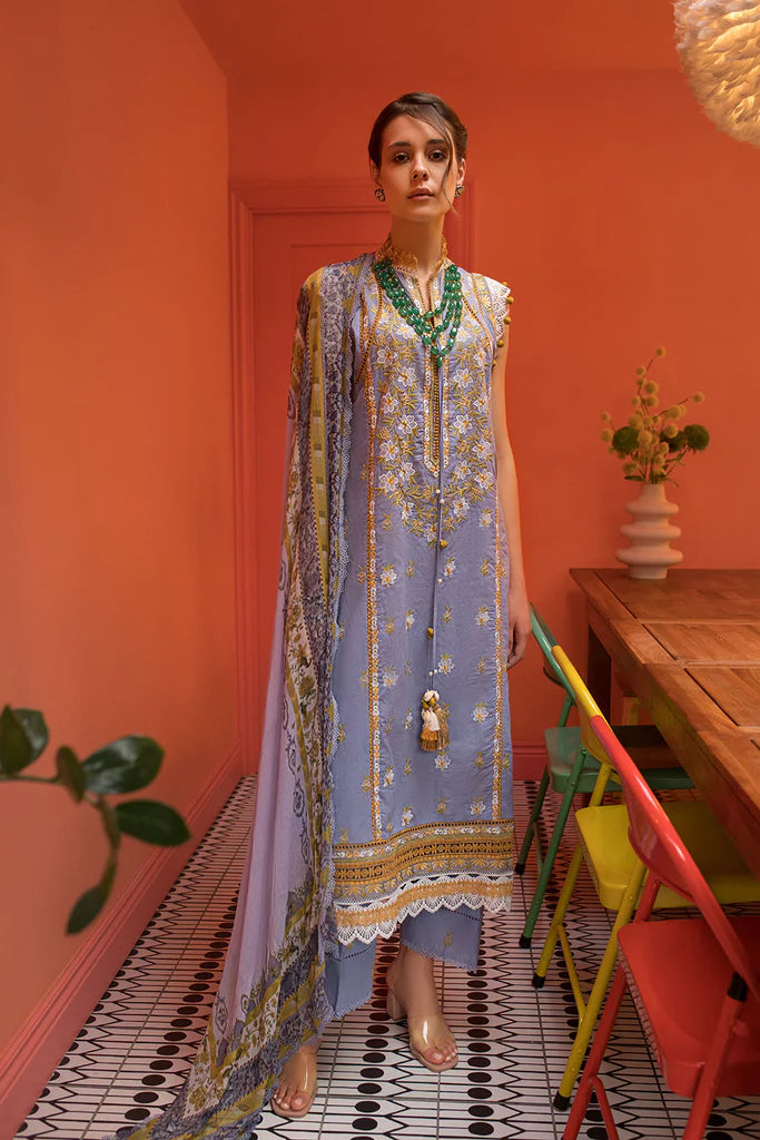 Vital By Sobia Nazir Stitched 3 Piece Embroidered Lawn Suit SN24V 10A - Eid Summer Collection