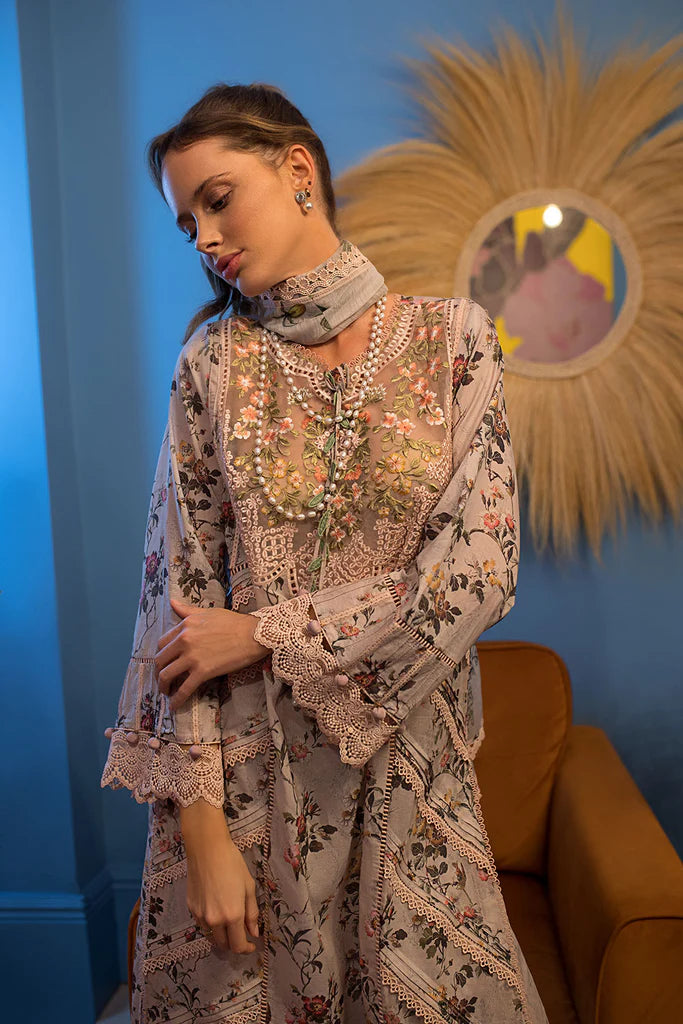 Vital By Sobia Nazir Stitched 3 Piece Embroidered Lawn Suit SN24V 3A - Eid Summer Collection